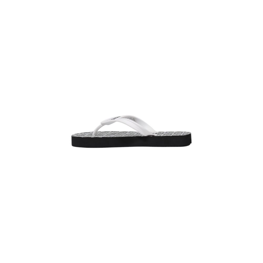 Armani Exchange Black And White Rubber Flip-Flop Sandals
