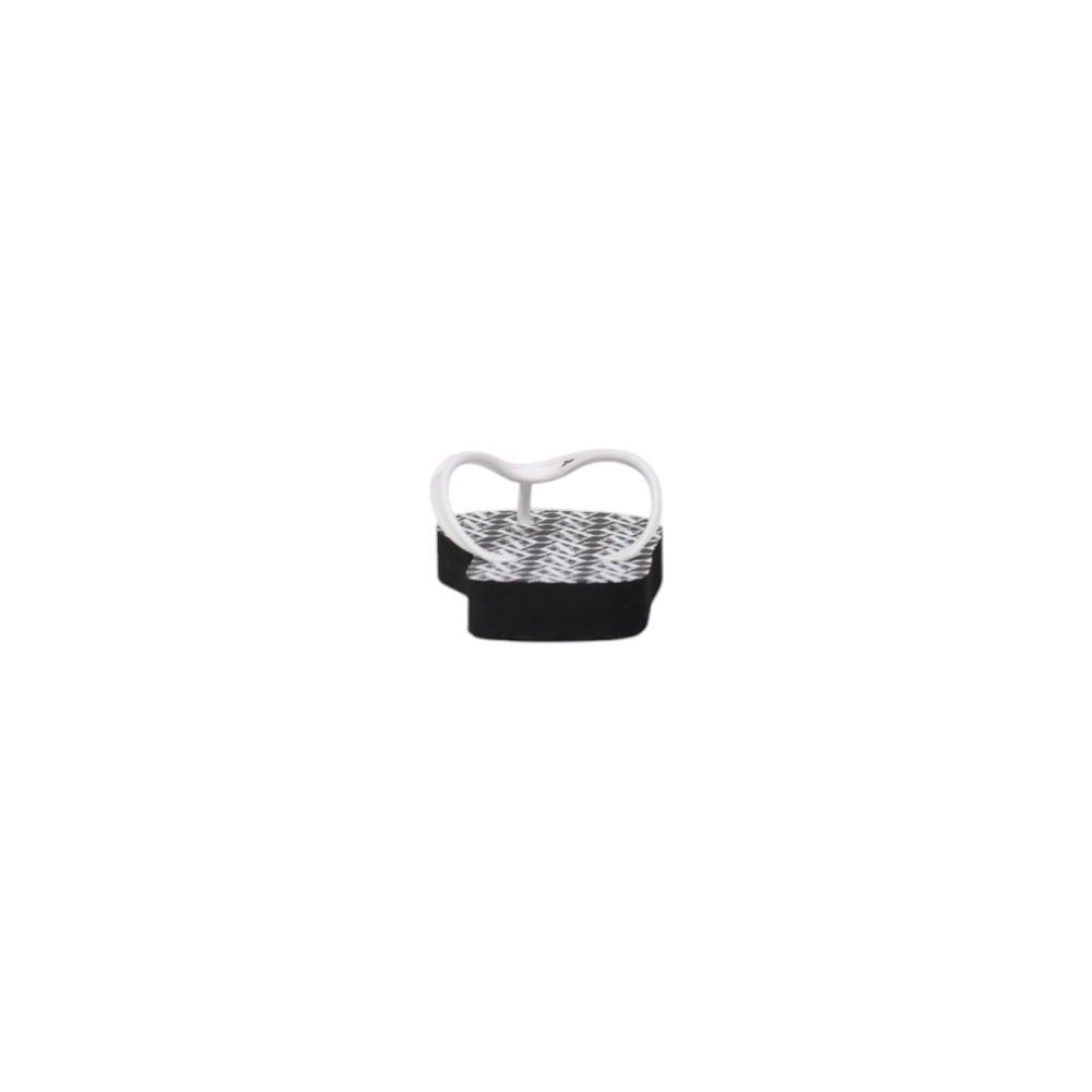 Armani Exchange Black And White Rubber Flip-Flop Sandals