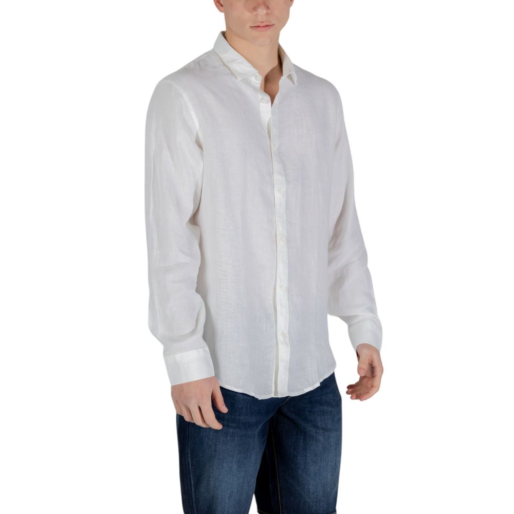Armani Exchange White Linen Dress Shirt - BrandFit 88