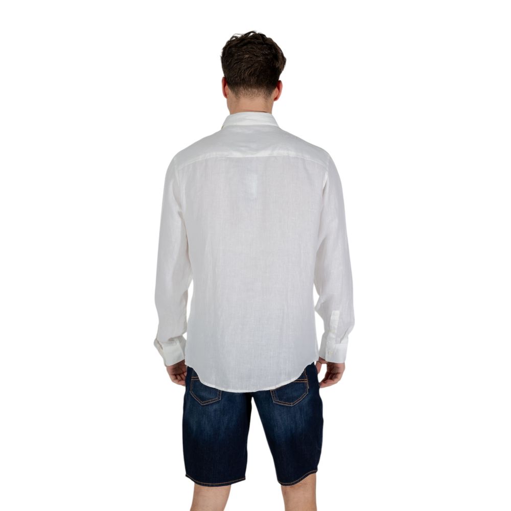 Armani Exchange White Linen Dress Shirt - BrandFit 88