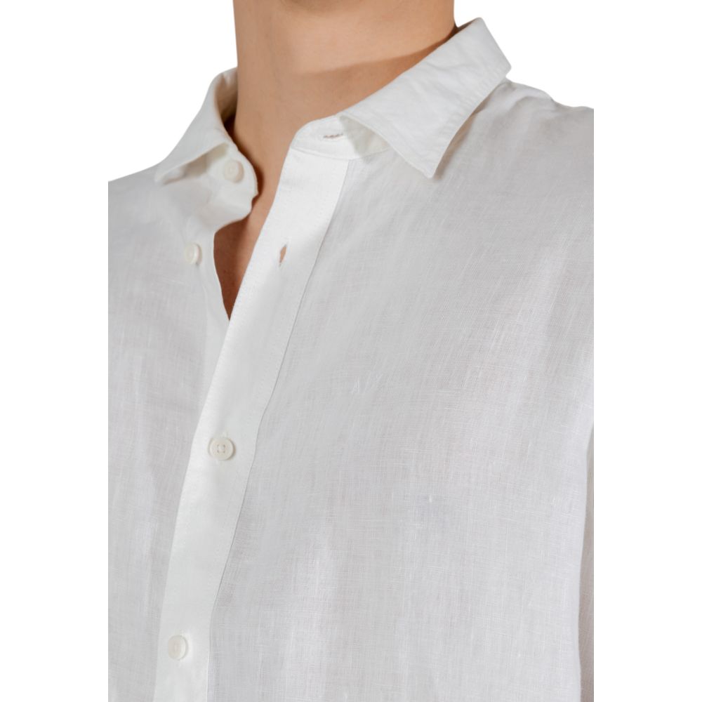Armani Exchange White Linen Dress Shirt - BrandFit 88