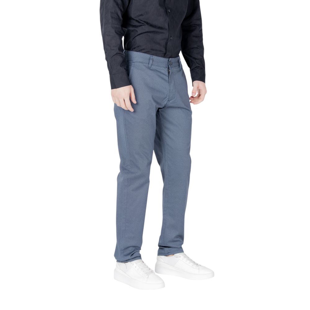 Armani Exchange Blue Cotton Skinny Pants