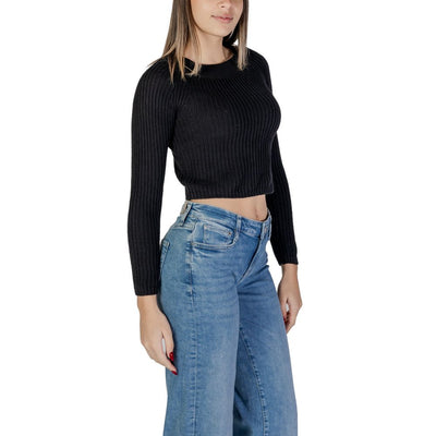 Jacqueline De Yong Black Marabou Sweatshirt