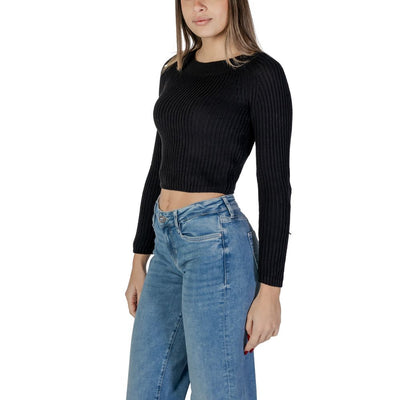 Jacqueline De Yong Black Marabou Sweatshirt