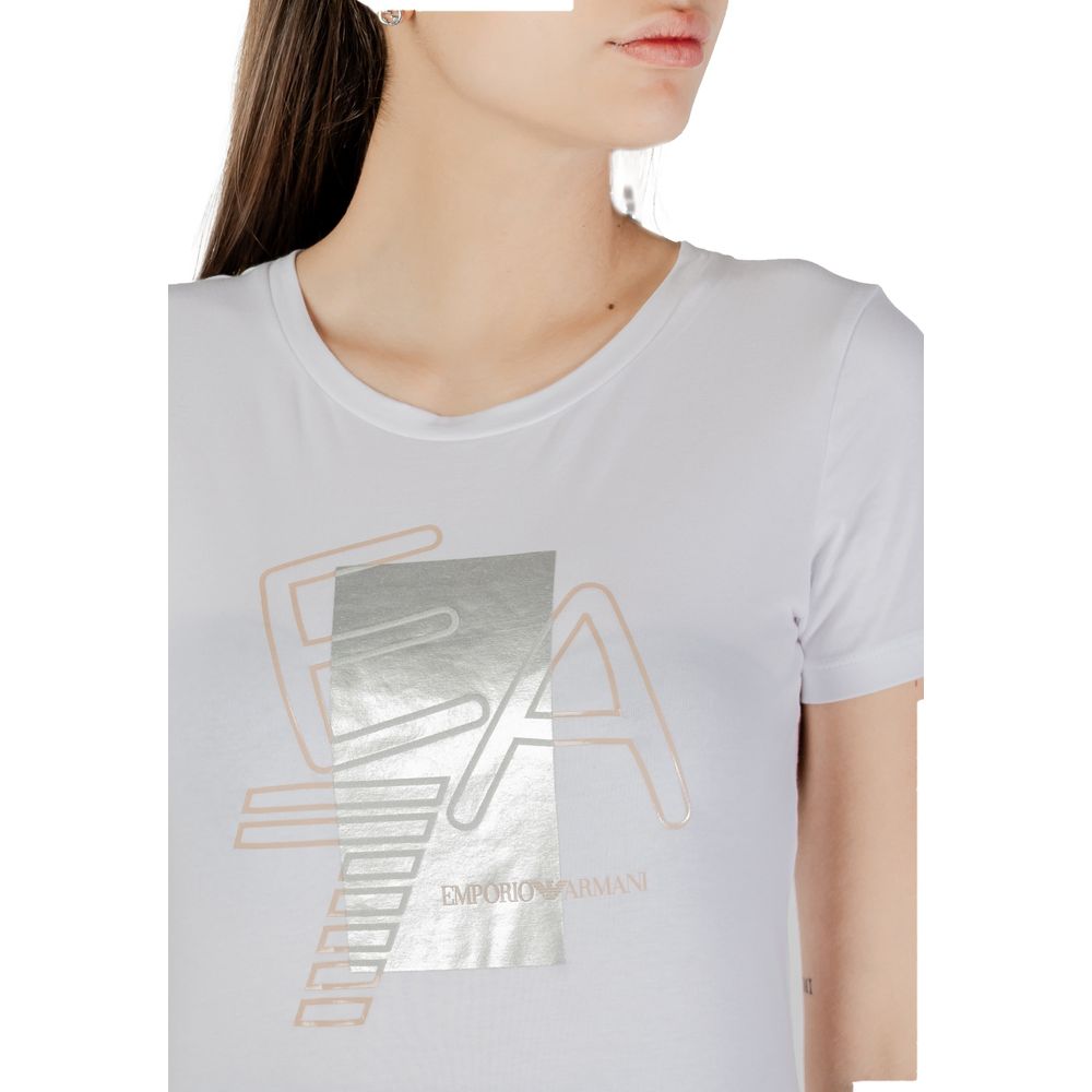 EA7 Emporio Armani White Cotton T-Shirt