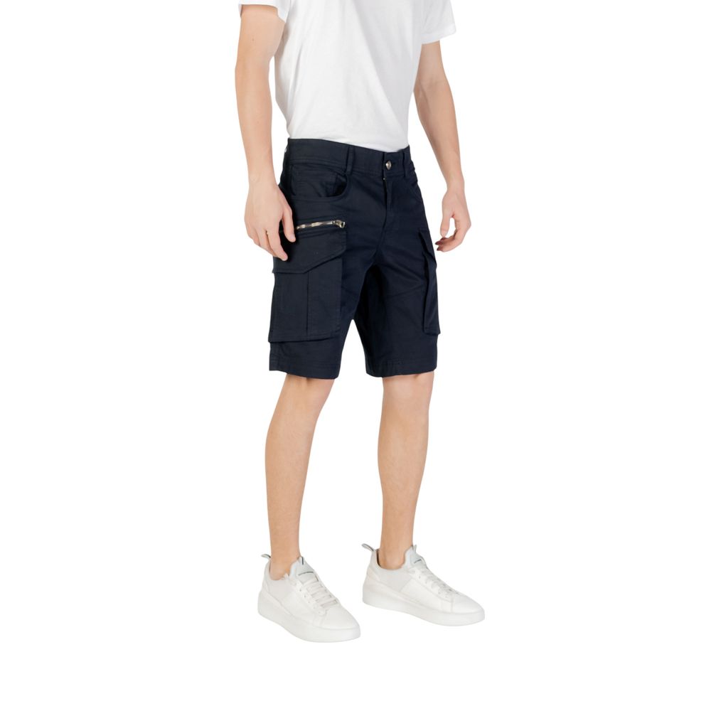 Replay Blue Cotton Bermuda Shorts