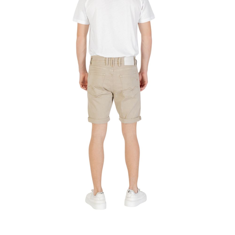 Replay Green Cotton Bermuda Shorts
