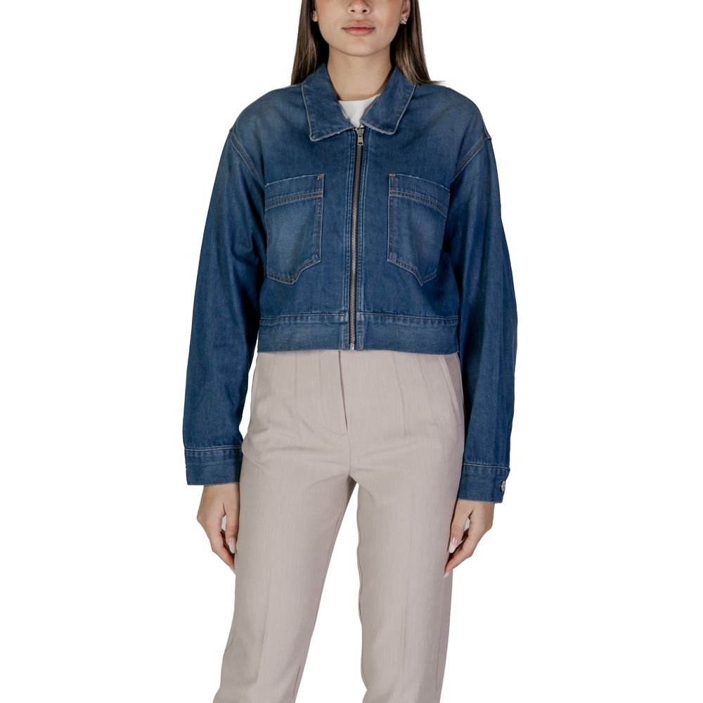 Replay Blue Cotton Denim Jacket