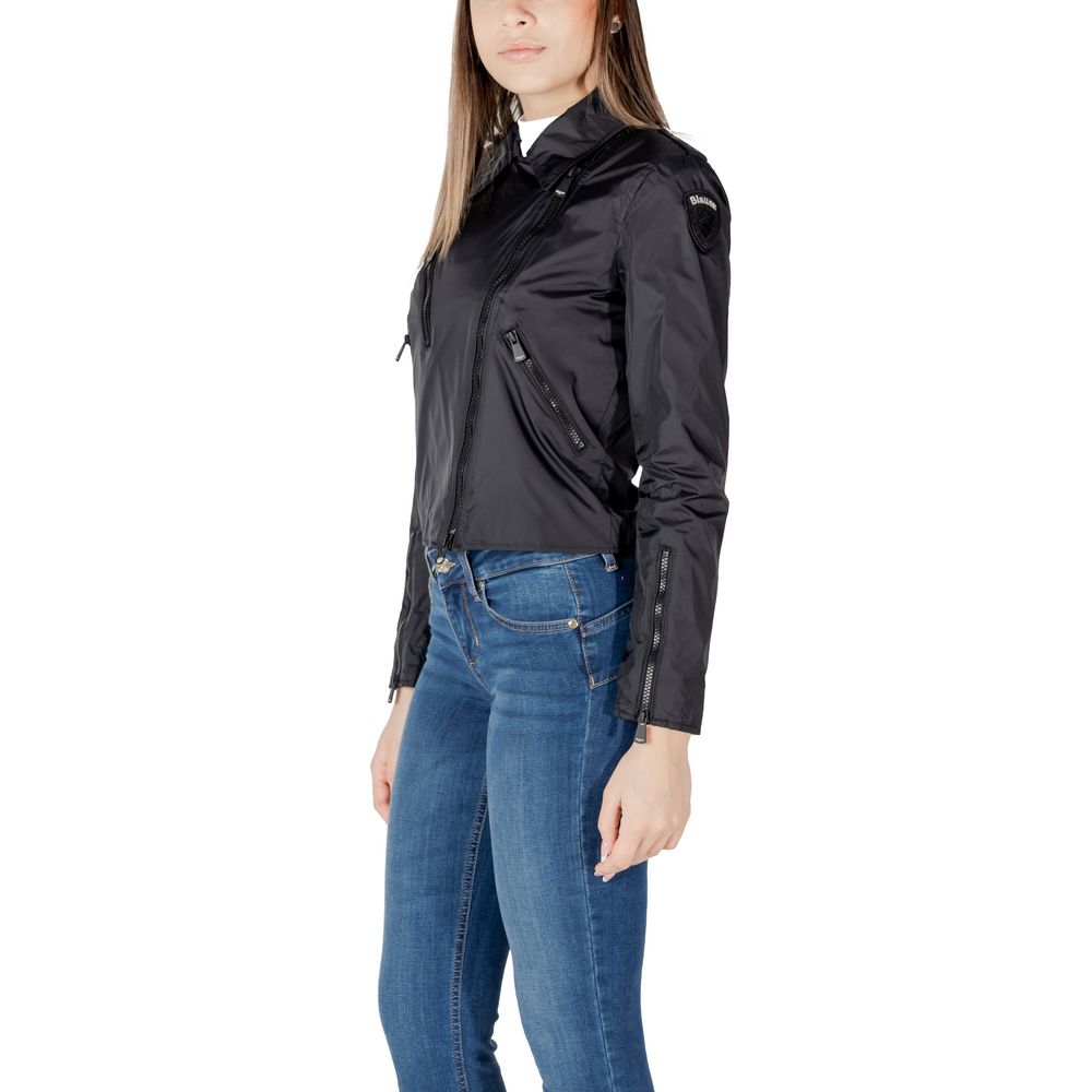 Blauer Black Polyamide Biker Jacket - BrandFit 88