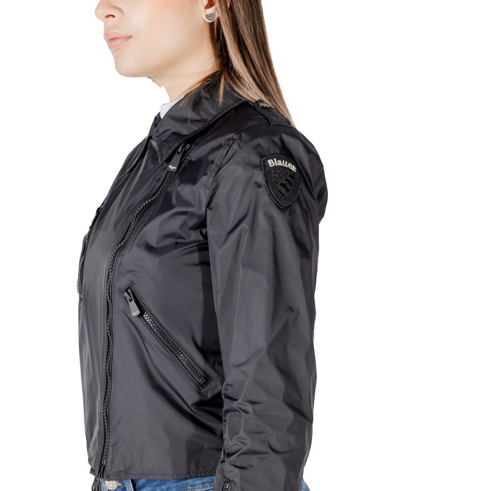Blauer Black Polyamide Biker Jacket - BrandFit 88