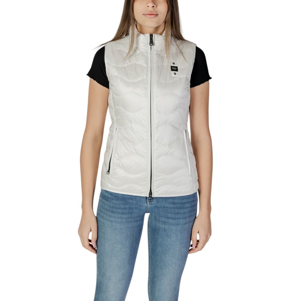 Blauer White Polyamide Sleveless Jacket - BrandFit 88