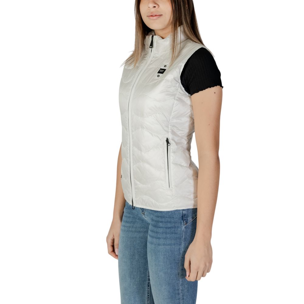Blauer White Polyamide Sleveless Jacket - BrandFit 88