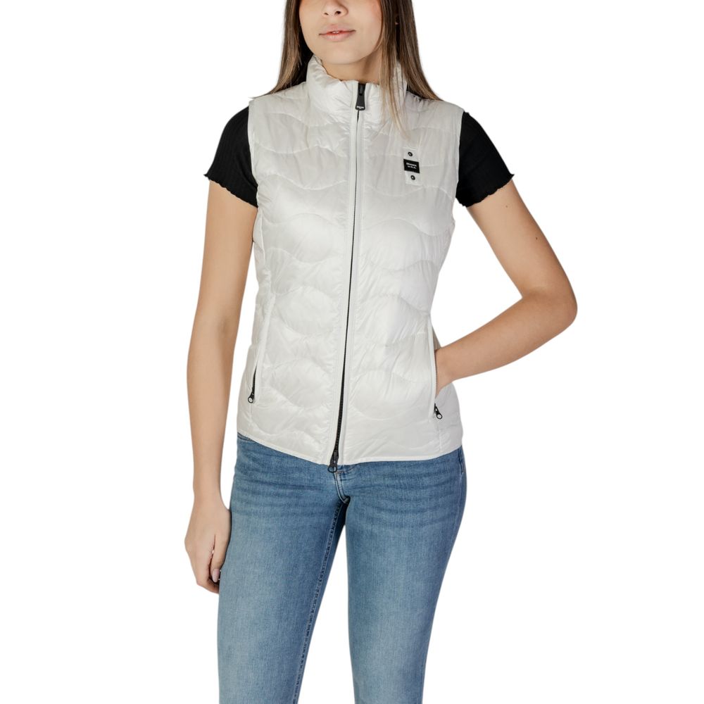 Blauer White Polyamide Sleveless Jacket - BrandFit 88