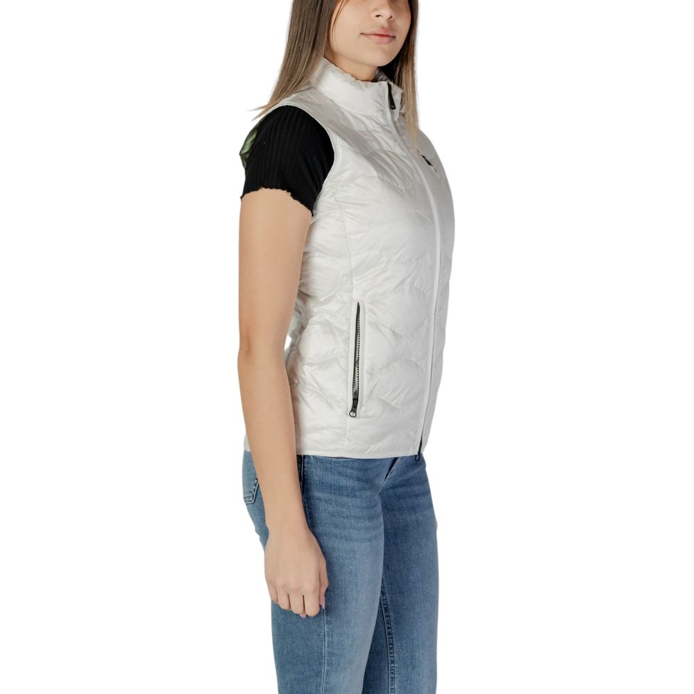 Blauer White Polyamide Sleveless Jacket - BrandFit 88