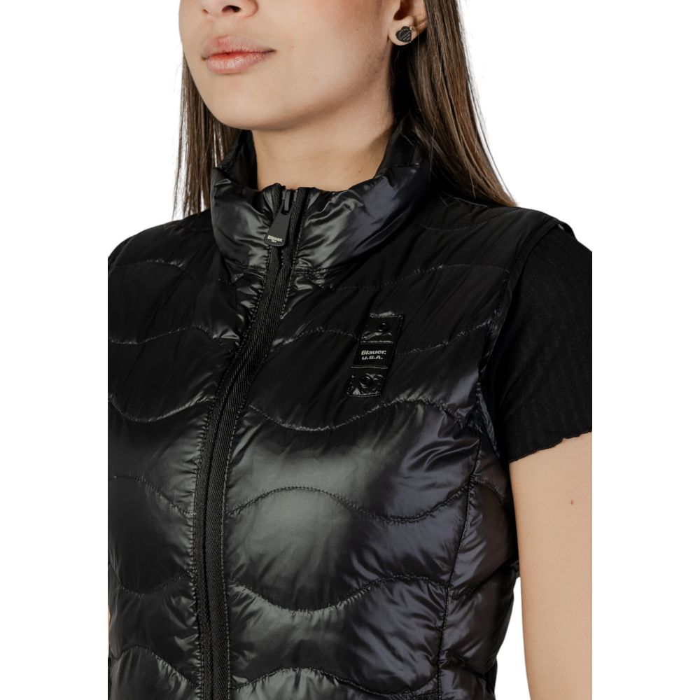 Blauer Black Polyamide Sleveless Jacket - BrandFit 88