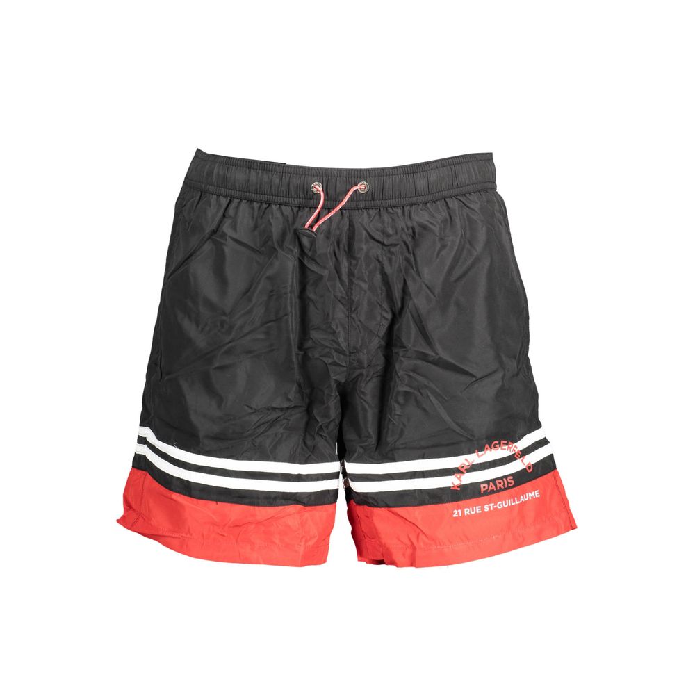 Karl Lagerfeld Black Polyester Mens Swim Boxer