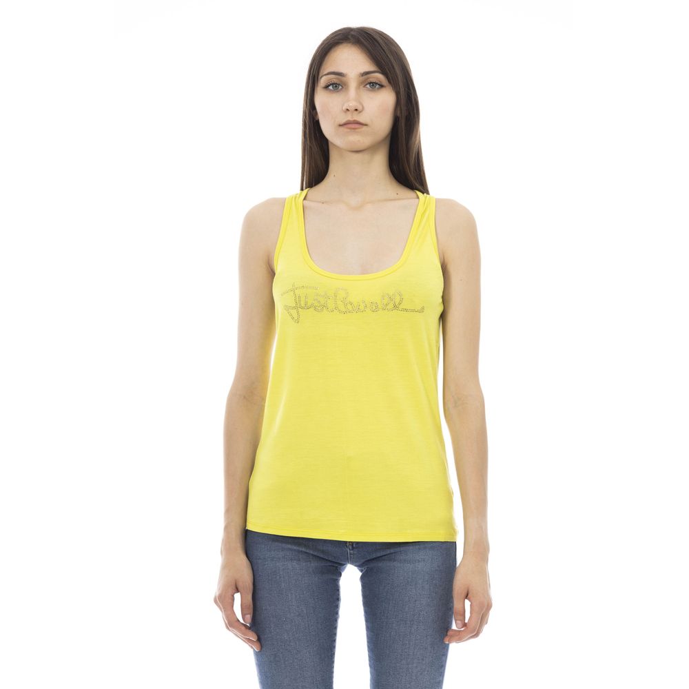 Just Cavalli Yellow Viscose Women Top - BrandFit 88