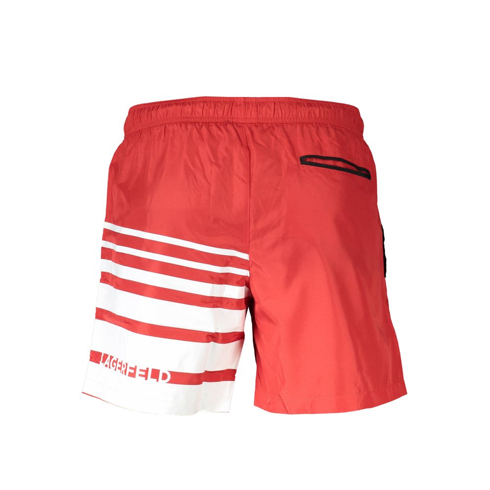 Karl Lagerfeld Rosso Poliestere Men's Swim Boxer