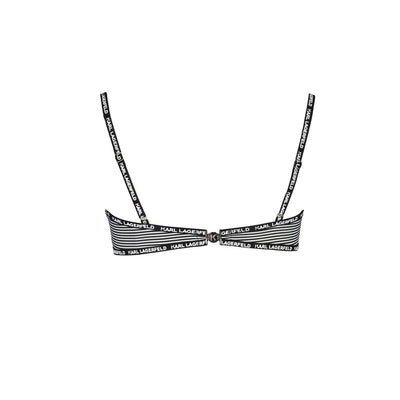 Karl Lagerfeld Black Elastane Swimwear