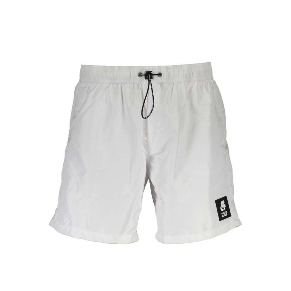 Karl Lagerfeld White Polyester Men's Swim Boxer