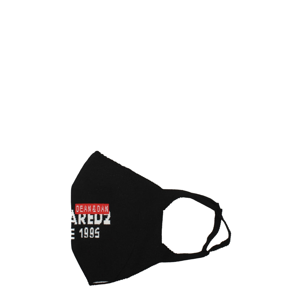Dsquared² Black Polipropilene Facemask - BrandFit 88