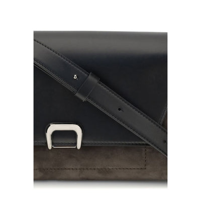 Brunello Cucinelli Black Leather Shoulder Bag