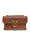 PINKO Brown Leather Love Boucle Riga Shoulder Bag - BrandFit 88