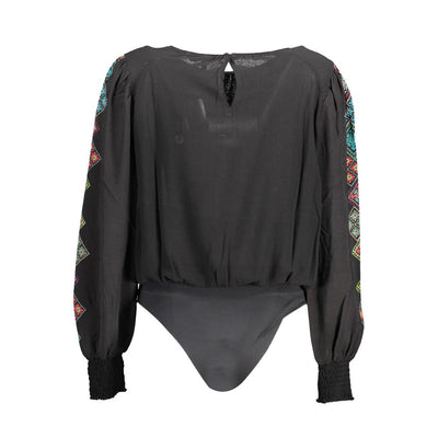 Desigual Black Elastane Bodysuit