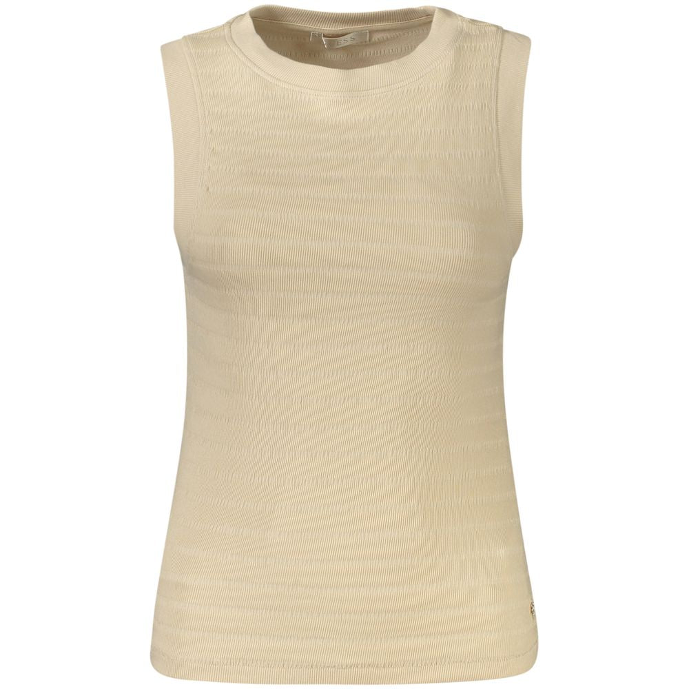 Guess Jeans Beige Cotton Tank Top
