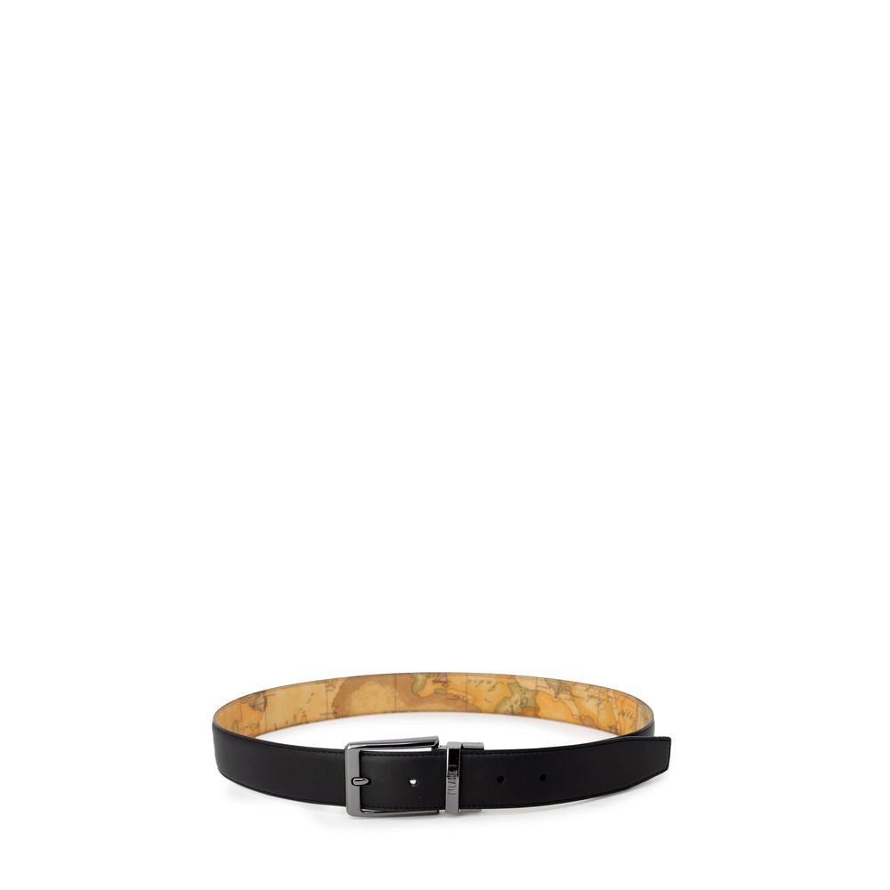 Alviero Martini Prima Classe Black Leather Regular Belt - BrandFit 88