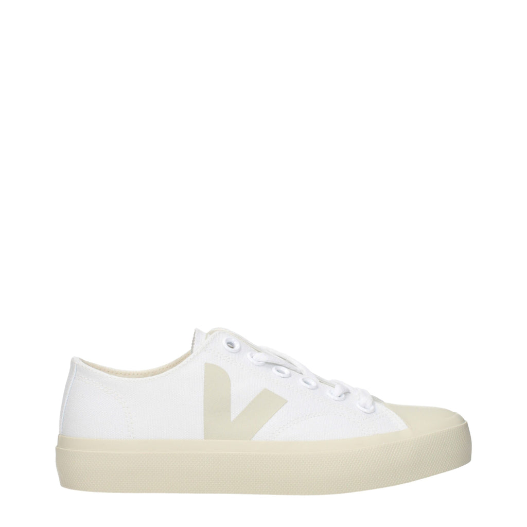 Veja White Fabric Low Top Sneakers