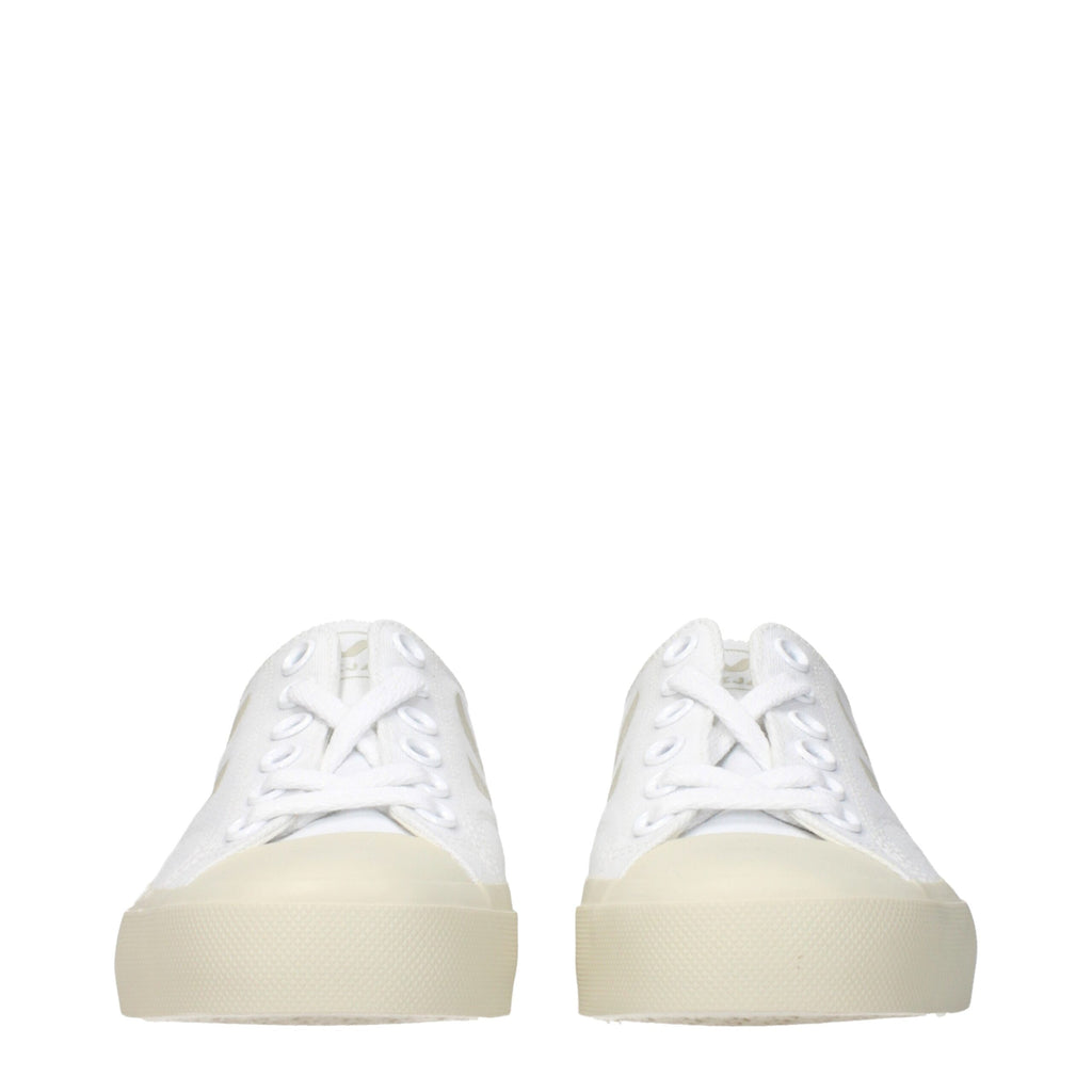 Veja White Fabric Low Top Sneakers