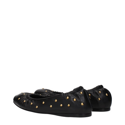 Chloé Black Leather Ballet Flats