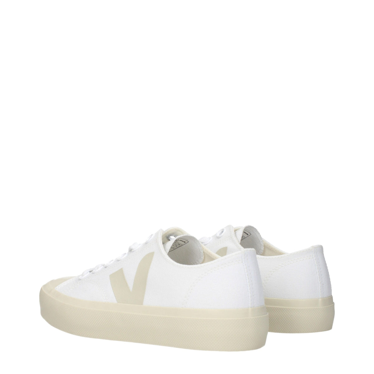 Veja White Fabric Low Top Sneakers