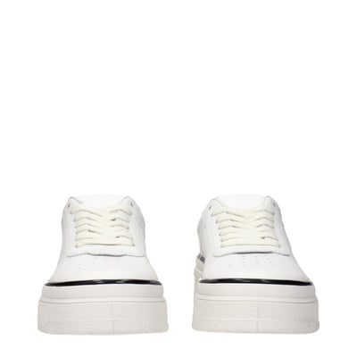 Jil Sander White Leather Platform Sneakers