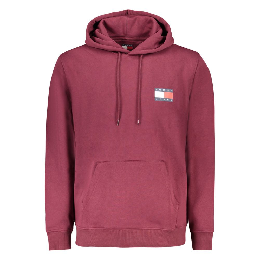 Tommy Hilfiger Red Cotton Men's Sweatshirt with Hood