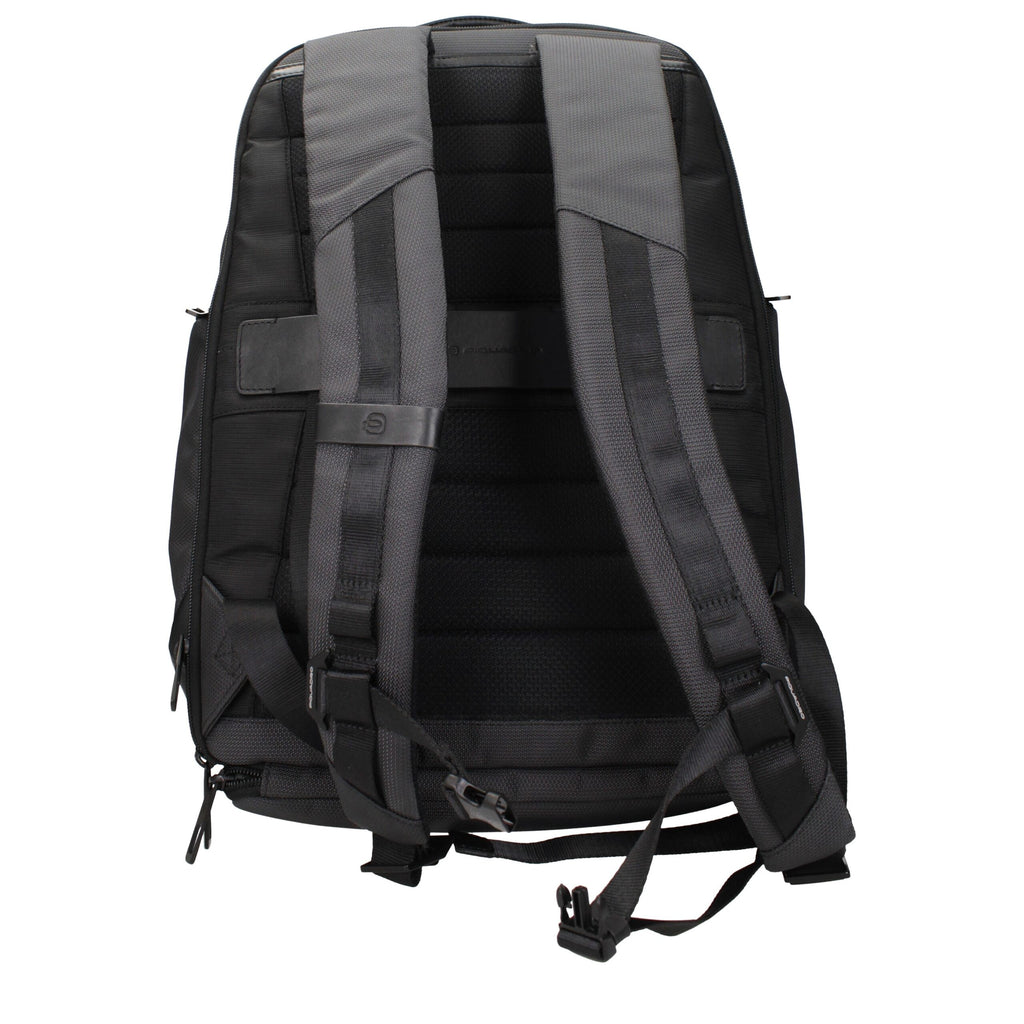 Piquadro Gray Fabric Backpack