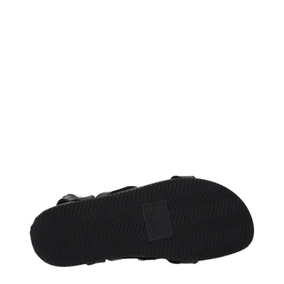 Isabel Marant Black Leather Flat Sandals