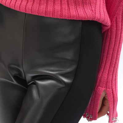Patrizia Pepe Black Polyethylene Legging