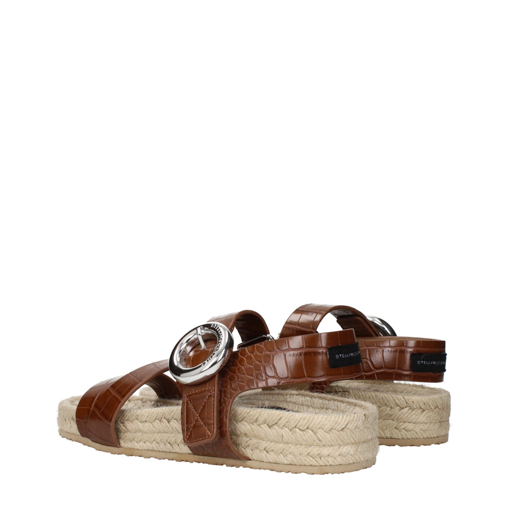 Stella McCartney Brown Leather Flat Sandals