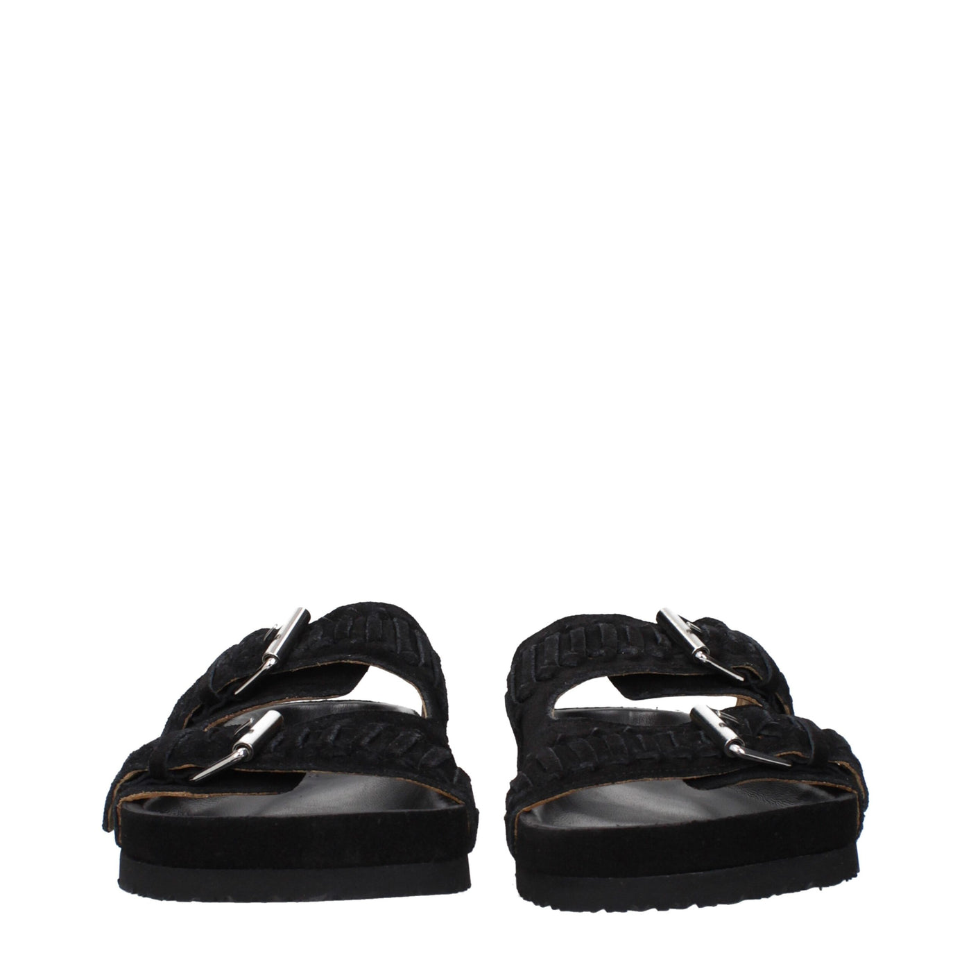 Isabel Marant Black Leather Slippers
