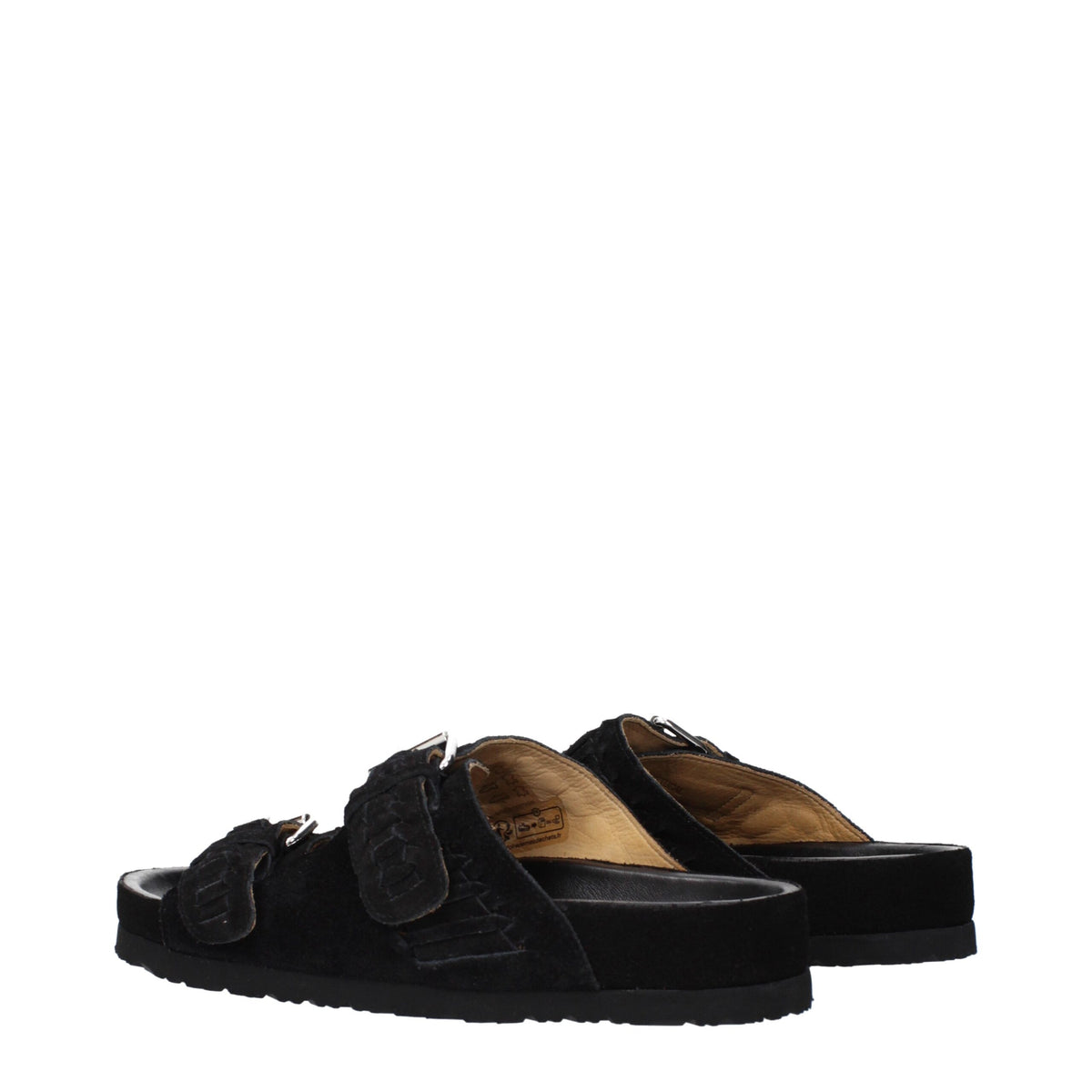 Isabel Marant Black Leather Slippers