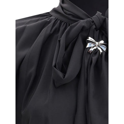 Max Mara Black Silk Blouse
