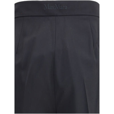 Max Mara Black Fleece Wool Casual Pants