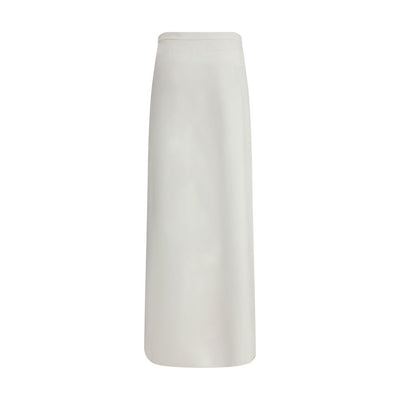 Max Mara White Viscose Long Skirt