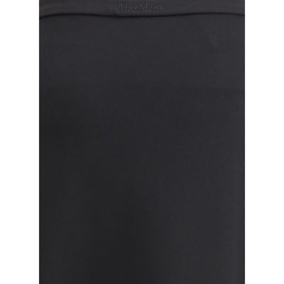 Max Mara Black Viscose Long Skirt