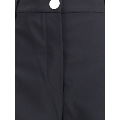 Max Mara Black Fleece Wool Casual Pants