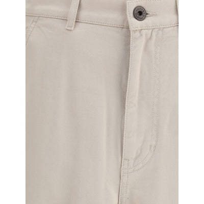 Max Mara Cream Cotton Cargo Pants