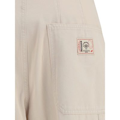 Max Mara Cream Cotton Cargo Pants