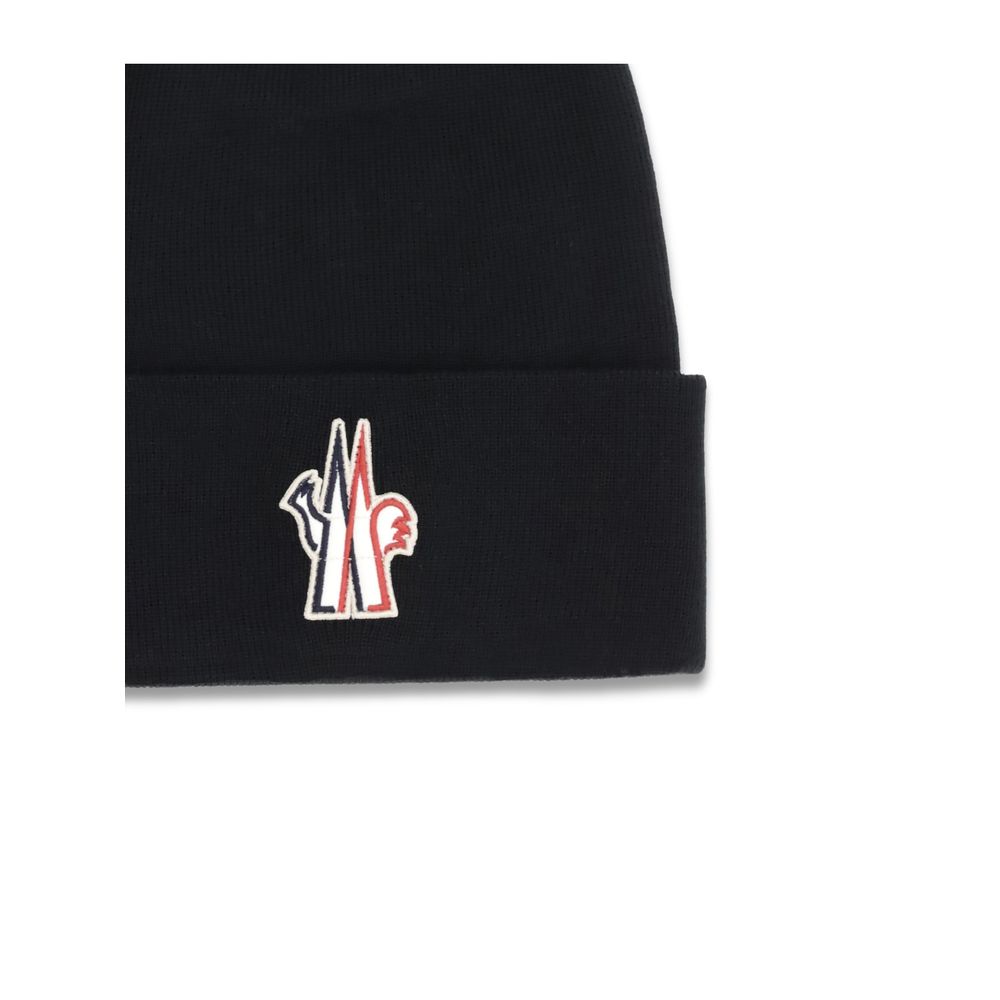 Moncler Grenoble Black Fleece Wool Beanie - BrandFit 88